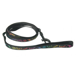 Laisse pour chat Egypte en nylon noir