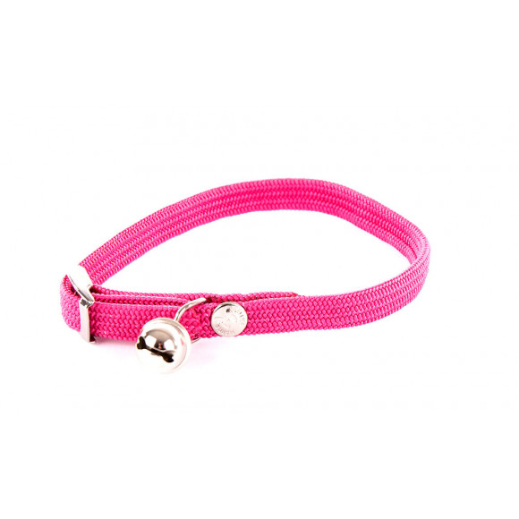 Collier pour chat Nylon tubulaire rose