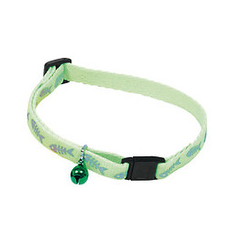 Collier pour chat MARTIN SELLIER Fluo fish réglable en nylon vert