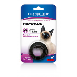 Collier antiparasitaire FRANCODEX chat Prévencide couleur noir