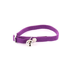 Collier pour chat Nylon tubulaire mauve