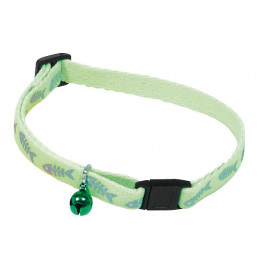 Collier pour chat MARTIN SELLIER Fluo fish réglable en nylon vert
