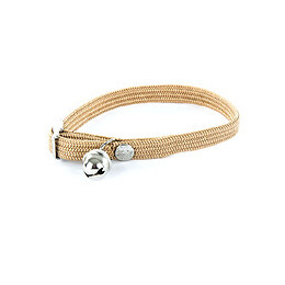 Collier pour chat Nylon tubulaire beige