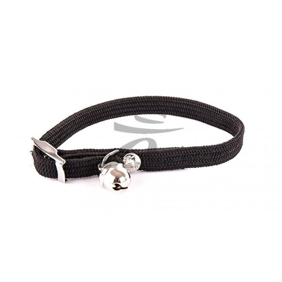 Collier pour chat Nylon tubulaire noir