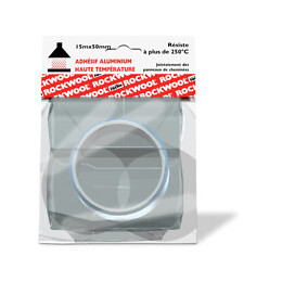Adhésif aluminium FIREROCK haute température 50mm x15m