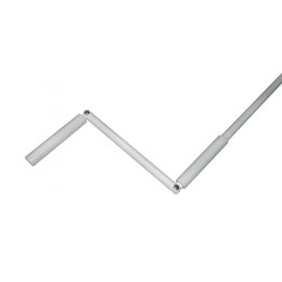 Kit manivelle pour tringle ronde 12mm acier Blanc