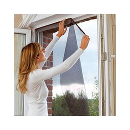 Moustiquaire toile bande velcro Rouleau 130x100cm Gris