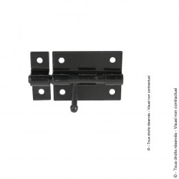Verrou de box + gâche 8mm noir