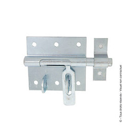 Verrou de box porte-cadenas avec gâche d.14mm zingué