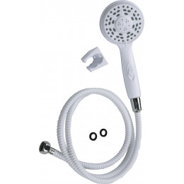 Kit douchette support 3 jets blanche