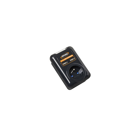 Parasurtenseur INFOSEC S1 USB NEO -1 Prise FR + 2 chargeurs USB