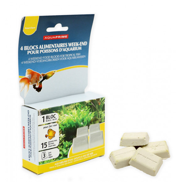Bloc week-end pour poissons (30 gr) - AQUAPRIME