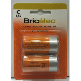 Piles alcalines LR14x2 BRICELEC