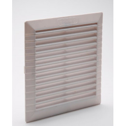 Grille d'aération ABS blanc à clipser avec moustiquaire 20,6 x 20,6 cm