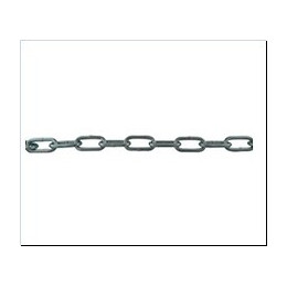 Chaîne droite soudée maillon long acier zingué longueur 1 m VISO