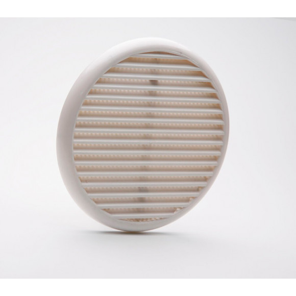 Grille d'aération ABS à clipser avec moustiquaire D12,5-16 cm