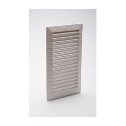 Grille d'aération ABS blanc à encastrer avec moustiquaire 20,7 x11 cm