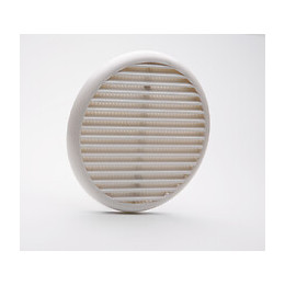 Grille d'aération ABS à clipser avec moustiquaire D12,5-16 cm