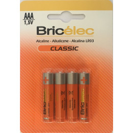 Piles alcalines lr03 x4 BRICELEC