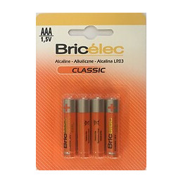 Piles alcalines lr03 x4 BRICELEC