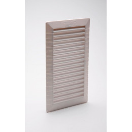 Grille d'aération ABS blanc à encastrer avec moustiquaire 20,7 x11 cm