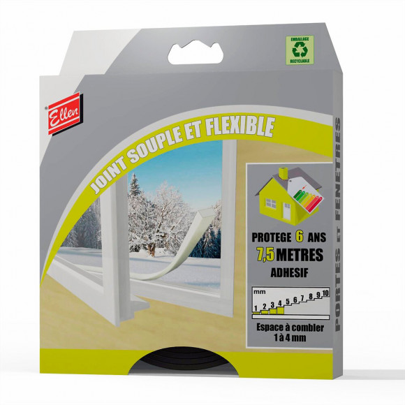 Joint souple et flexible noir 7.5 mètres