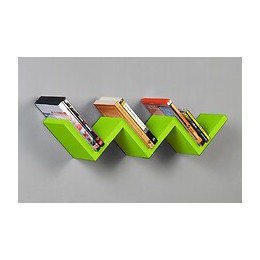 Etagère modèle ''ZIG-ZAG'' pistache 59x12x12cm