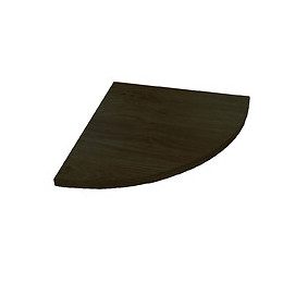 Etagère d'angle wengé 25 x 25 cm