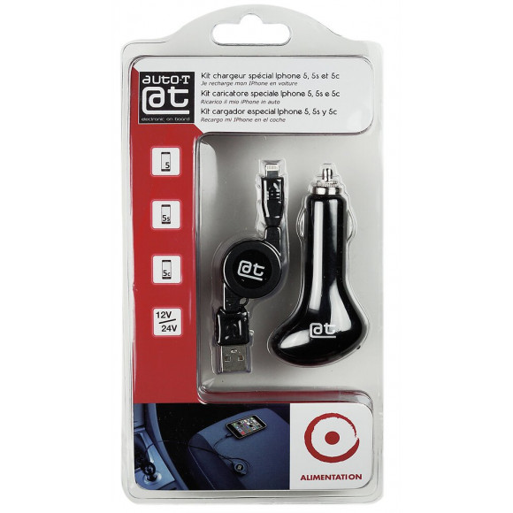 Kit chargeur 12/24V IPhone 5/5s AUTO-T