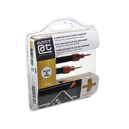 Cordon jack/jack 3,5mm 1,2m smartphone/MP3 AUTO-T