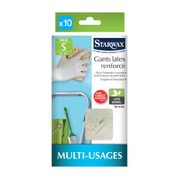 Sachet 10 Gants latex renforcé - Taille S