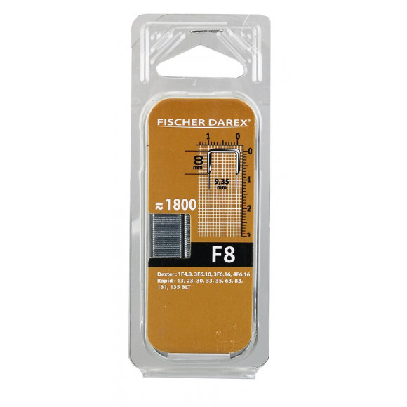 Agrafes type F 8mm x1800