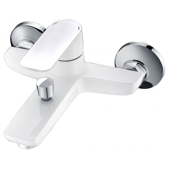 Mitigeur bain douche SNOW blanc/chromé