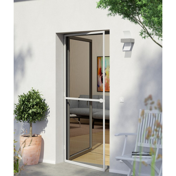 Porte battante alu blanc 100x210cm