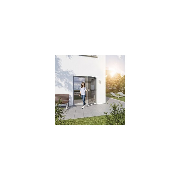 Porte battante alu blanc 100x210cm