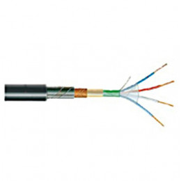 Câble téléreport armé noir 2 paires 0.6mm2 à la coupe