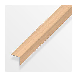 Cornière égale acier revêtu bois clair 20mmx1m