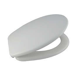 Abattant Duroplast blanc/charnières inox