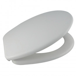 Abattant Duroplast blanc/charnières inox