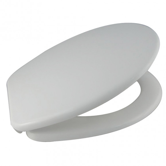 Abattant Duroplast blanc/charnières inox