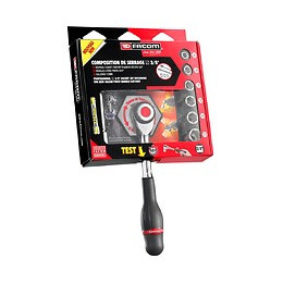 Kit cliquet à manche rotatif - Serrage 3/8 FACOM