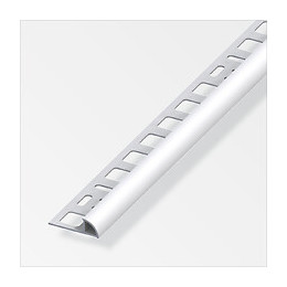 ArrÃªt carrelage 1/4 rond aluminium anodisÃ© argent 10x2.5mm