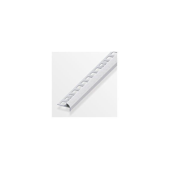 Profilé nez de marche en aluminium anodisé argent 10x2.5mm