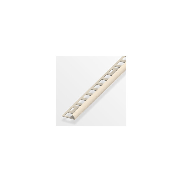Arrêt carrelage arrondi PVC beige 10x2.5mm