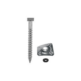 Tirefond plaquette + rondelle pour plaque fibre ciment