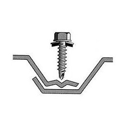 Vis + cavalier vert 6009 pour fixation bac acier