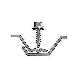 Vis + cavalier vert 6009 pour fixation bac acier