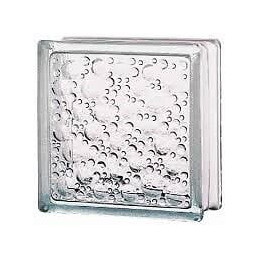 Brique de verre neutre motifs bulles