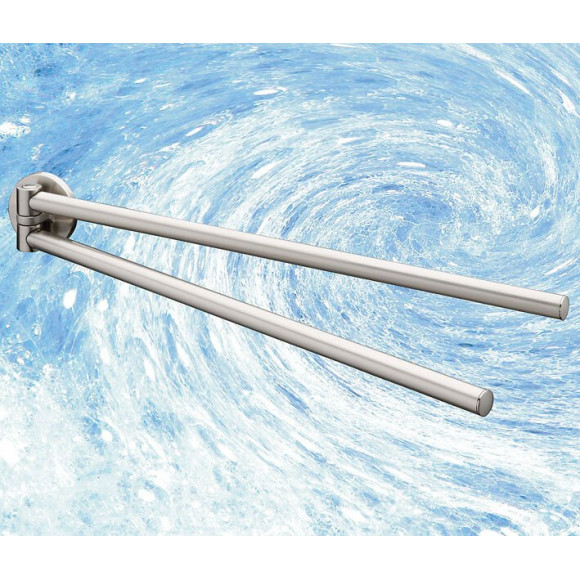 Porte-serviettes 2 barres Virginia mobiles chromé 55cm