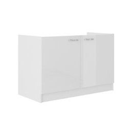 Meuble sous évier 120 blanc 16mm soft close